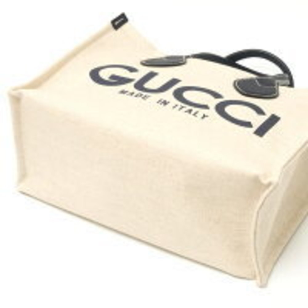 Gucci Tote Bag FACVW Handbag GG Supreme Leather Beige - Picture 6 of 7